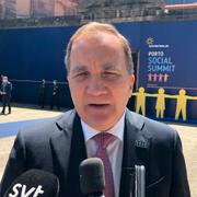 Stefan Löfven, arkivbild från Porto tidigare i maj. 