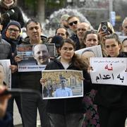 En demonstration för den svensk-iranske läkaren och forskaren Ahmadreza Djalali.