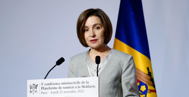 Moldaviens president Maia Sandu. Arkivbild.  Yoan Valat / AP