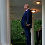 Donald Trump på måndagsmorgonen.