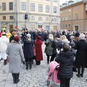 I vintras hölls en demonstration i Stockholm med anledning av den friande domen i tingsrätten.