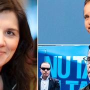 Jenny Madestam, Stefan Löfven och Ulf Kristersson. 