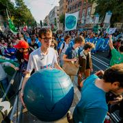 Klimatdemonstration i Rom i samband med G20-mötet.