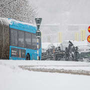 Trafikstök i Göteborg vid ett tidigare snöoväder.