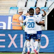 Christoffer Nyman jublar efter 3-1.