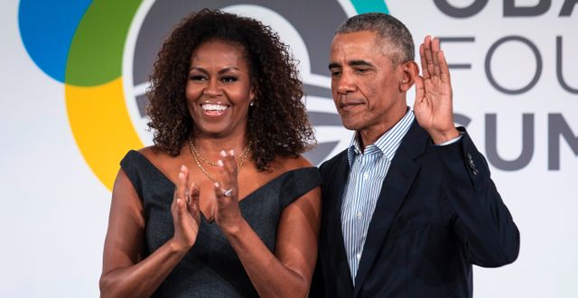 Michelle och Barack Obama/Arkivbild. Ashlee Rezin Garcia / TT NYHETSBYRÅN