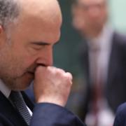 Pierre Moscovici och Italiens finansminister Giovanni Tria.