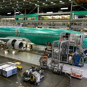 Boeing 737-800-plan monteras på bolagets fabrik i Renton, Washington. Arkivbild från december 2014.