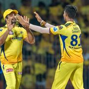 Illustrationsbild. Chennai Super Kings spelare efter cricketmatchen mot Delhi Capitals i den indiska cricketligan, 10 maj 2023. 