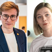 Ava Rudberg, Ung Vänster, Erik Berg, Luf, och Lisa Nåbo, SSU. 