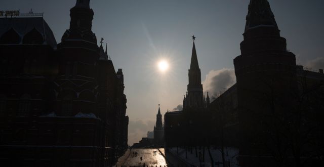 Röda torget i Moskva, 21 februari 2023. Alexander Zemlianichenko / AP