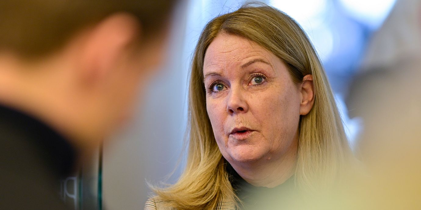 Socialdemokraternas Jennie Nilsson (S), ordförande i riksdagens konstitutionsutskott.