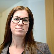 Kammaråklagare Heléne Thomasson efter häktningsförhandlingen i Eksjö tingsrätt. 