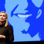 Partiordförande Ebba Busch Thor talar när Kristdemokraterna håller riksting i Västerås.