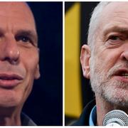 Yanis Varoufakis, Jeremy Corbyn.