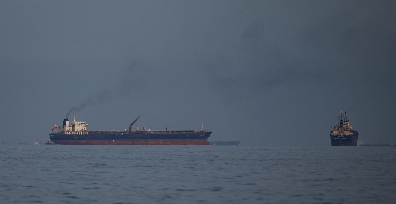 En oljetanker på Hormuzsundet