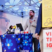 Arkivbild från september: Sverigedemokraternas partiledare Jimmie Åkesson (SD) presenterar partiets valmanifest för 2026 på Stora torget i Nyköping. 