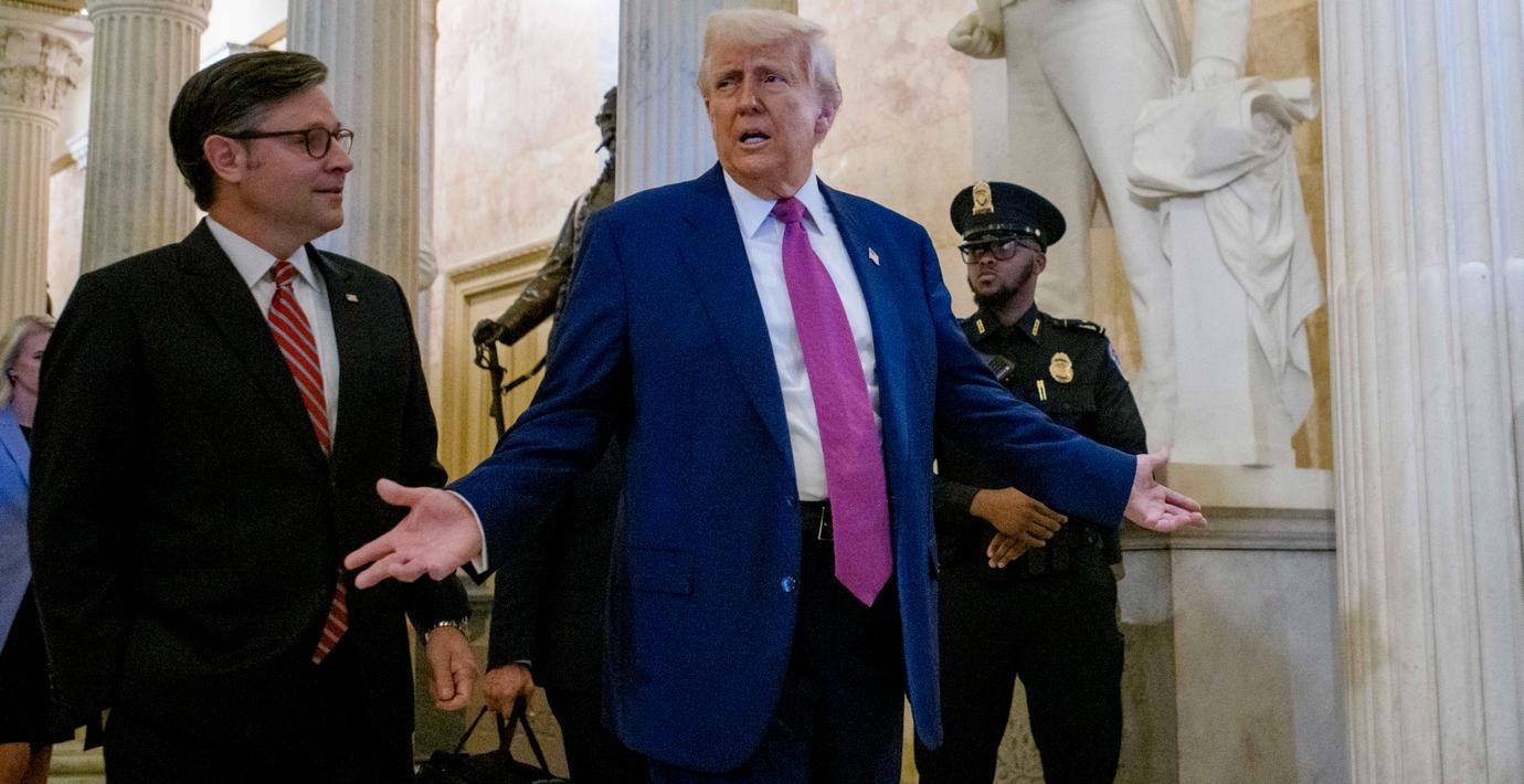 Mike Johnson och Donald Trump. 