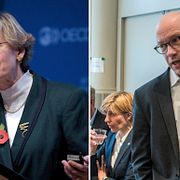 OECD:s chefsekonom Catherine L. Mann och LO-ekonomen Ola Pettersson.