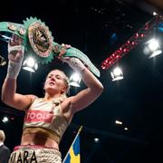 Klara Svensson efter sin vinst mot Mikaela Laurén 10 september.