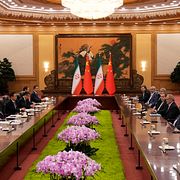 Iran och Kina i toppmöte i Peking, 2025.