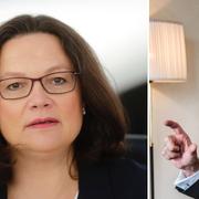 Andrea Nahles och Joe Kaeser. 