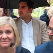 Ardalan Shekarabi tillsammans med flera S-ministrar i Almedalen.