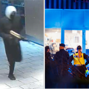 Bild från förundersökning på en av de dömda och bild från polisinsatsen.