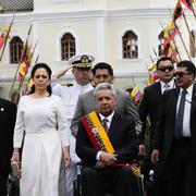 President Lenin Moreno och hans fru Rocio Gonzalez. Moreno är en personerna vars uppgifter röjs. 