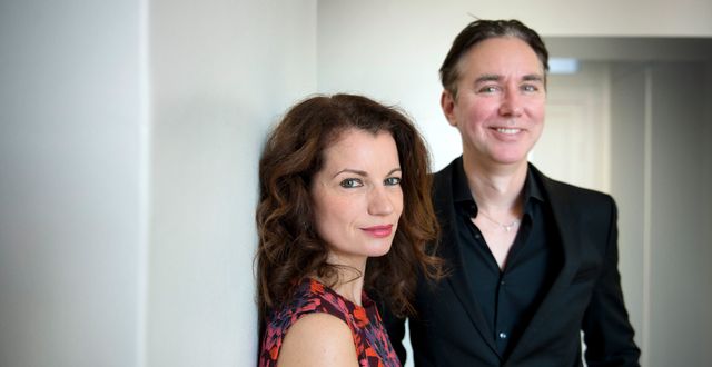 Alexandra Coelho Ahndoril och Alexander Ahndoril, författarparet bakom pseudonymen Lars Kepler. Jessica Gow/TT / TT NYHETSBYRÅN