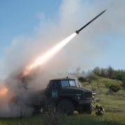 Ukrainska soldater i strid. 