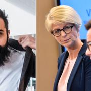 Hanif Bali. Elisabeth Svantesson och Ulf Kristersson.