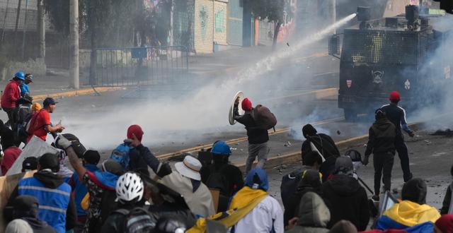 Demonstranter i Quito. Dolores Ochoa / AP