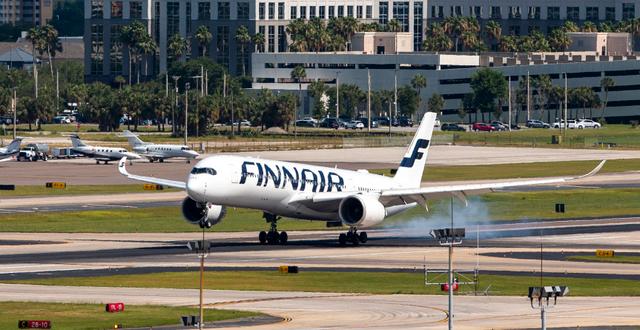 Finnair landar i Tampa, Florida i slutet av maj.  Chris Urso / AP