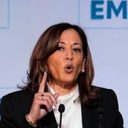 Kamala Harris talade under onsdagen. 
