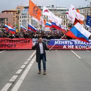 Oppositionspolitikern Ilya Yashin var en av dem som ledde protesterna.