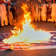 Demonstrationer mot Israels attacker mot Iran i Islamabad, Pakistan. 16 juni 2025. 