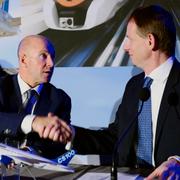 Bombardiers vd Alain Bellemare och Airbus operativa chef Romain Trapp