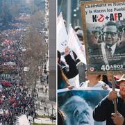 Protestmarchen tågade genom Santiago