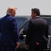 President Donald Trump och försvarsminister Pete Hegseth på onsdagen.