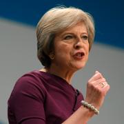 Storbritanniens premiärminister Theresa May vid Konservativa partiets kongress i Birmingham.