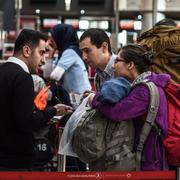 Flygresenärer på flygplatsen i Istanbul. 