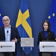 Klimat- och miljöminister Romina Pourmokhtari och utredaren John Hassler. 