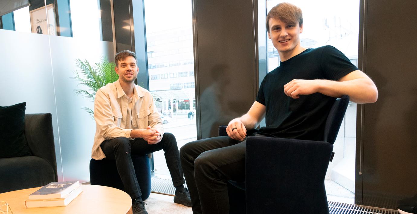Grundarna Anton Osika och Fabian Hedin.
