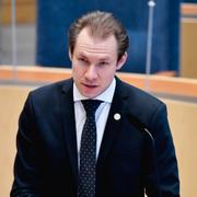 Markus Wiechel (SD)  under en debatt i riksdagen. 