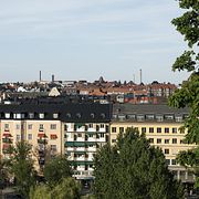 Vasastan från Observatorielunden i Stockholm.