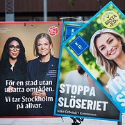 Valaffischer vid Skanstull i Stockholm.