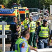 Ambulanser på plats på travbanan Jägersro i Malmö.