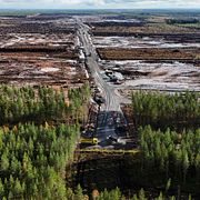 Flygbild över det område i Muhos där Google satsar.
