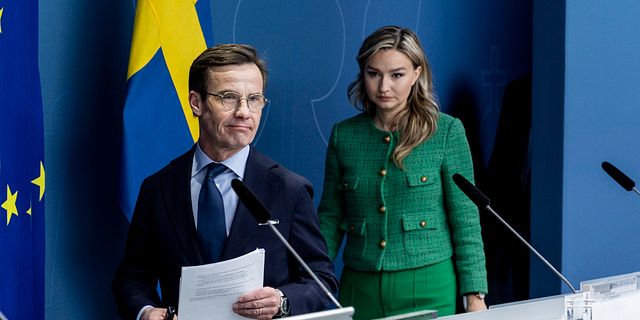 Statsminister Ulf Kristersson (M) och energi- och näringsminister Ebba Busch (KD).  Christine Olsson/TT